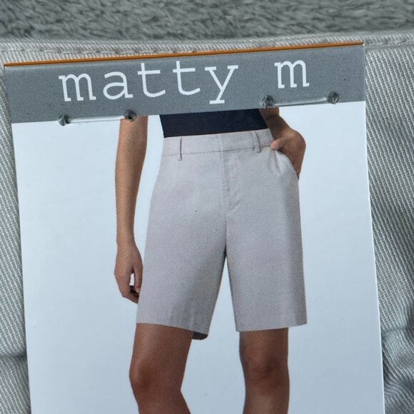 Matty M Womens Beige Bermuda Shorts Size XXL Cotton Blend a1659 - Picture 2 of 6